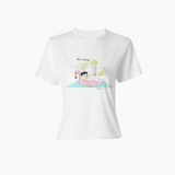 Palm Springs Flamingo Float Crewneck Short Sleeve Graphic T Shirt