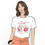 Palm Springs Champagne Brunch Crewneck Short Sleeve Graphic T Shirt