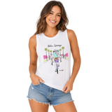 Palm Springs Biking Muscle Tank Graphic T Shirt