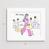 Palm Canyon - Matted Art Print 8" x 10"