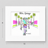 Biking with My Girlfriends - Matted Art Print 8" x 10"