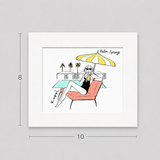 Pool Party - Matted Art Print 8" x 10"