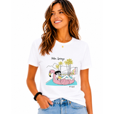 Palm Springs Flamingo Float Short Sleeve Graphic T-Shirt