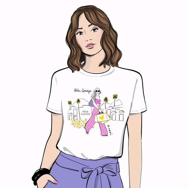 Palm Springs Palm Canyon Crewneck Graphic T Shirt