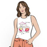 Palm Springs Cheers to Brunch Muscle Graphic Tee - Rappi Palm Springs