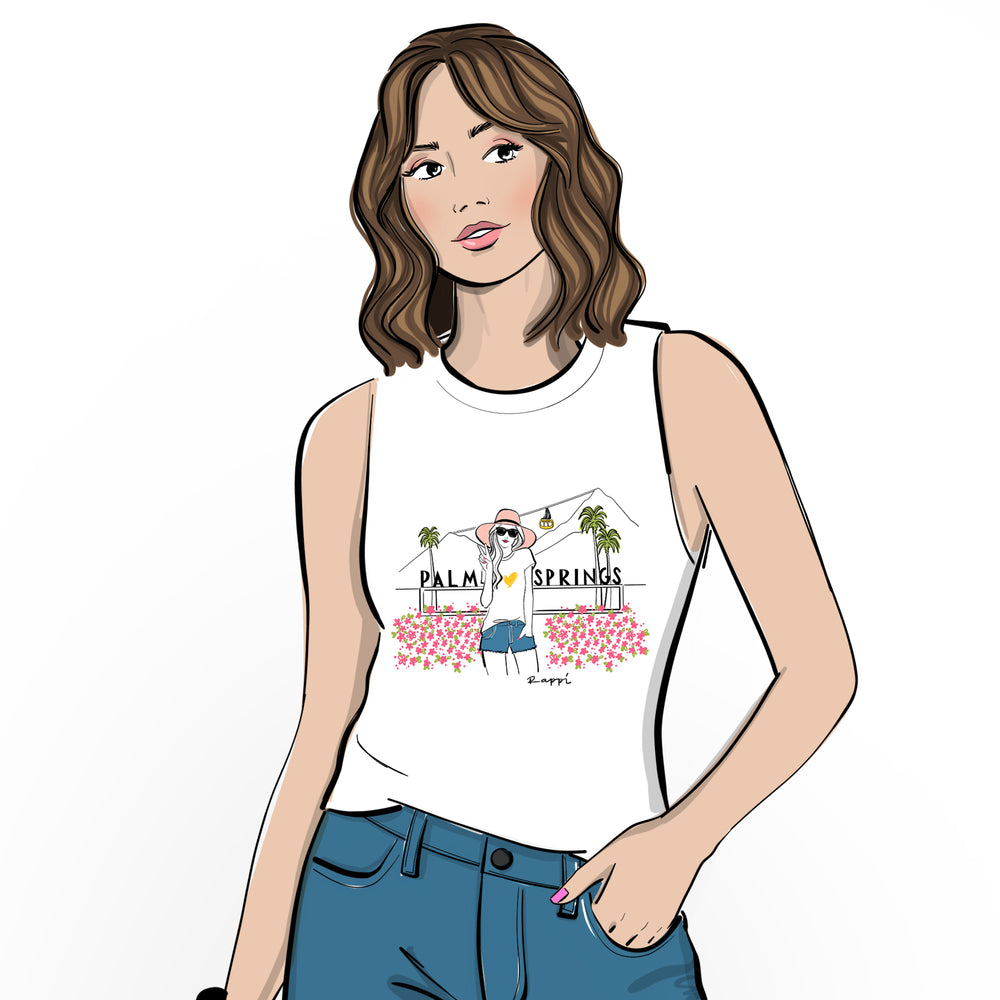 Palm Springs Tramway Muscle Tank Graphic T Shirt