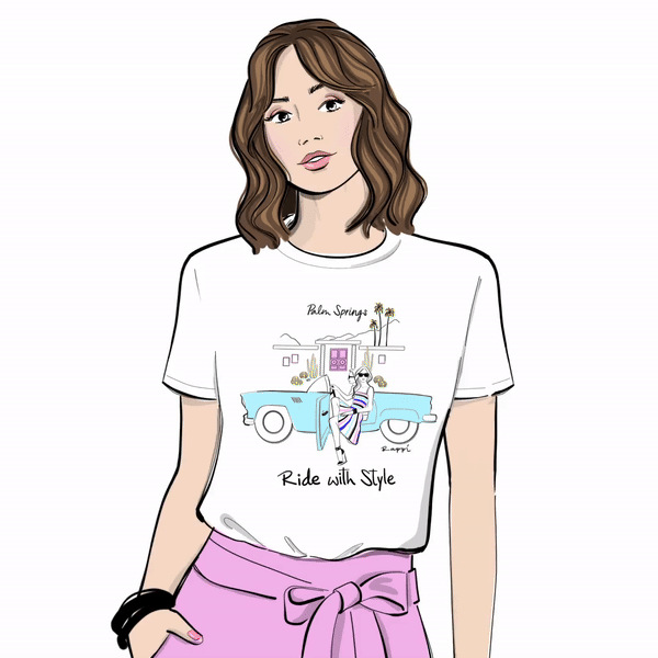 Palm Springs Ride with Style Crewneck Graphic T Shirt